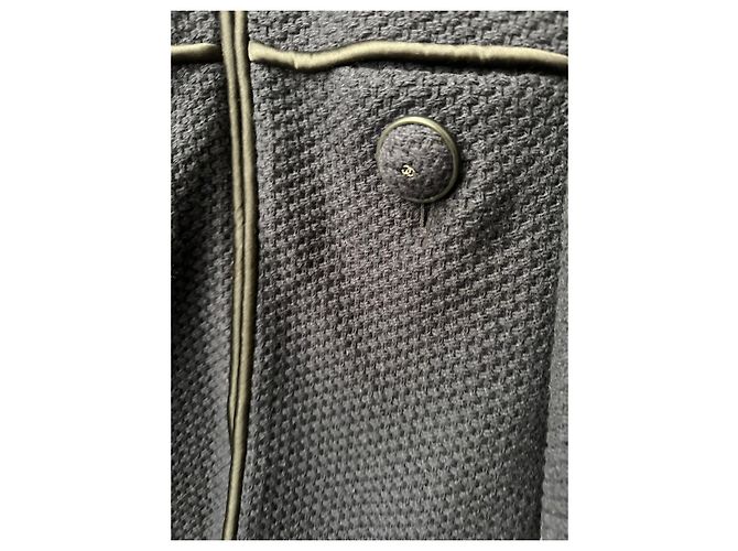 Abrigo Chanel de lana azul marino - vista 8