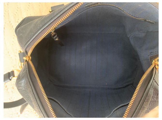 Louis Vuitton Speedy Lederprägung Marineblau - Ansicht 10