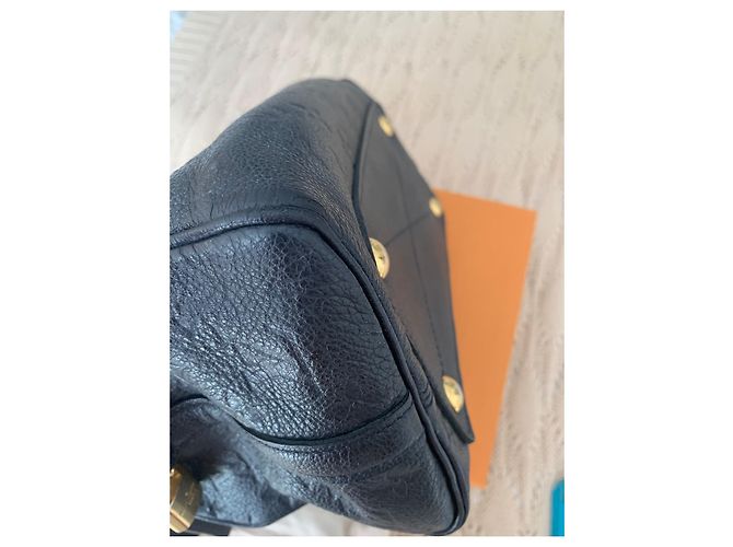 Louis Vuitton Speedy Lederprägung Marineblau - Ansicht 12
