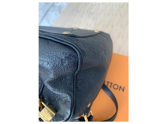 Louis Vuitton Speedy Lederprägung Marineblau - Ansicht 13
