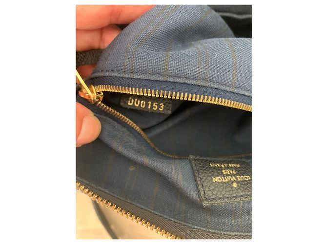 Louis Vuitton Speedy Lederprägung Marineblau - Ansicht 15