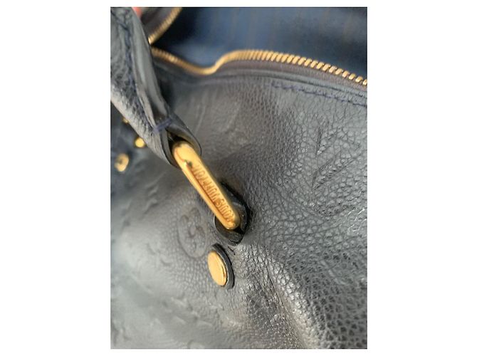 Louis Vuitton Speedy Lederprägung Marineblau - Ansicht 17