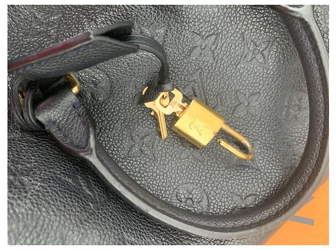 Louis Vuitton Speedy Lederprägung Marineblau - Ansicht 18
