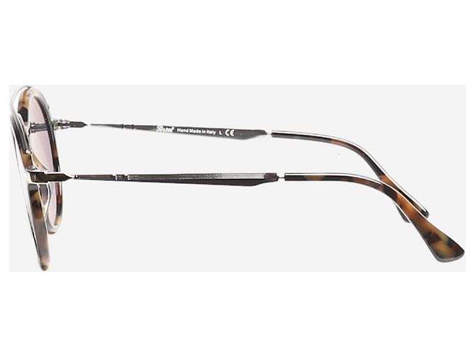 Persol Gafas de sol aviador de carey marrón Castaño - vista 4