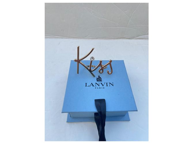 Anello doppio Lanvin Gold Kiss Jewel Oro Gold hardware - vista 2
