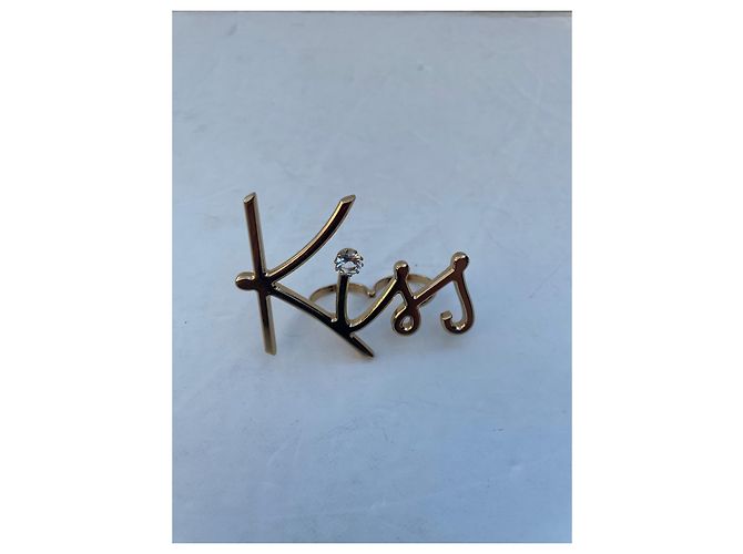 Anello doppio Lanvin Gold Kiss Jewel Oro Gold hardware - vista 4