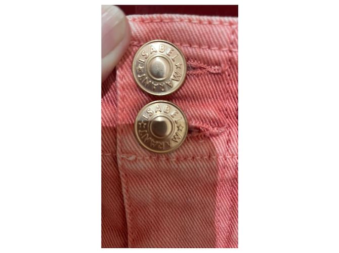 Shorts Isabel Marant rosa de algodão - vista 2