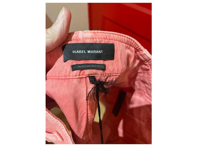 Shorts Isabel Marant rosa de algodão - vista 4