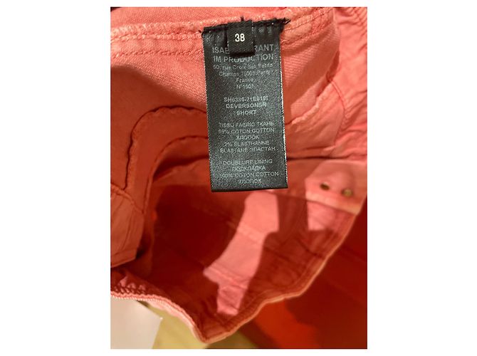 Shorts Isabel Marant rosa de algodão - vista 5