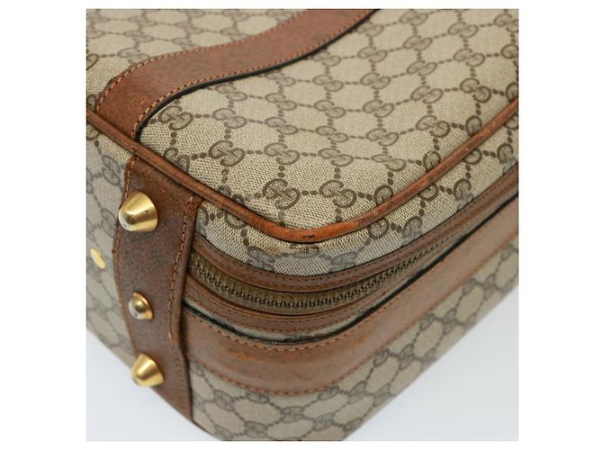 Gucci Borsa Boston GG Supreme in PVC beige Auth mr177 - vista 11