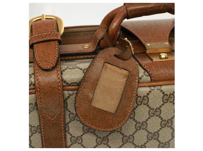 Gucci Borsa Boston GG Supreme in PVC beige Auth mr177 - vista 16