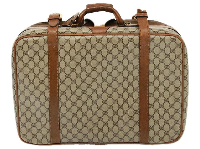 Gucci Borsa Boston GG Supreme in PVC beige Auth mr177 - vista 2