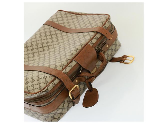 Gucci Borsa Boston GG Supreme in PVC beige Auth mr177 - vista 6