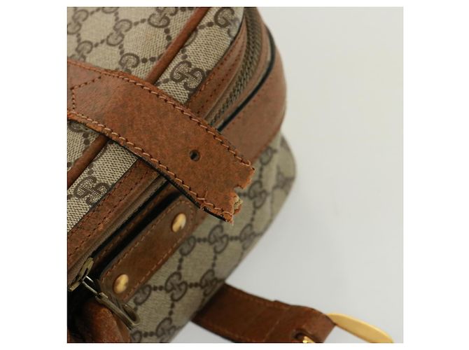 Gucci Borsa Boston GG Supreme in PVC beige Auth mr177 - vista 7