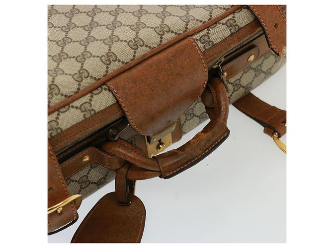 Gucci Borsa Boston GG Supreme in PVC beige Auth mr177 - vista 8