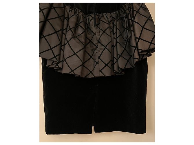 Autre Marque Falda basca de terciopelo negro NATAN - vista 4
