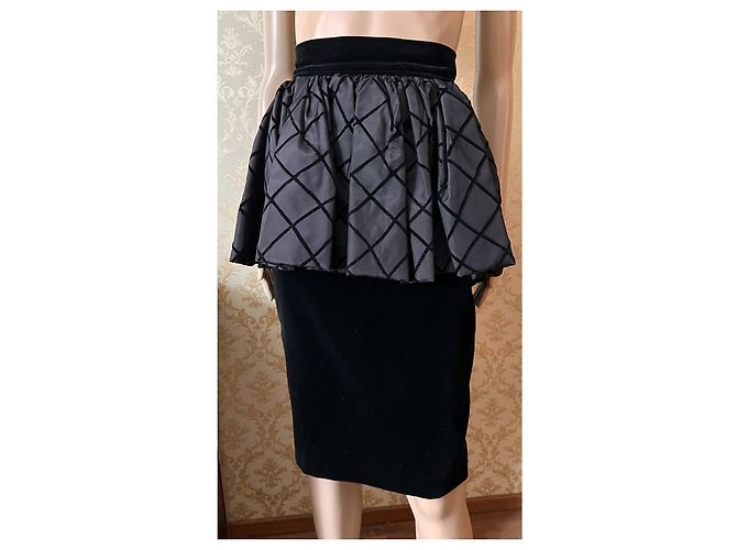 Autre Marque Falda basca de terciopelo negro NATAN - vista 6