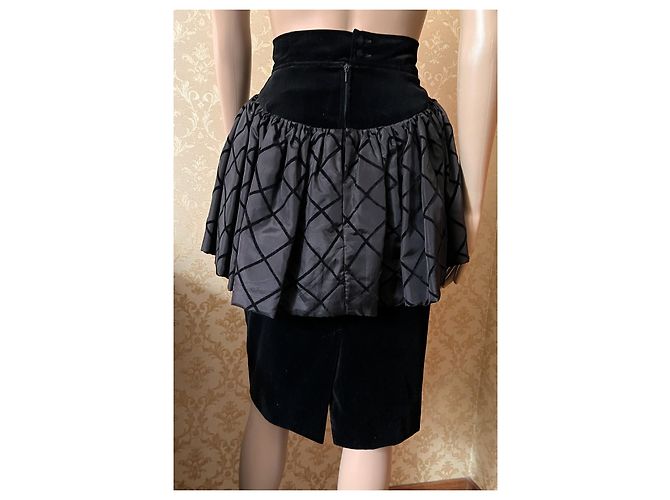Autre Marque Falda basca de terciopelo negro NATAN - vista 8