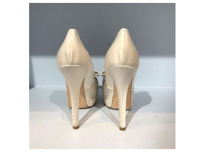 FENDI Absätze T.EU 37.5 Stoff Weiß - Ansicht 3