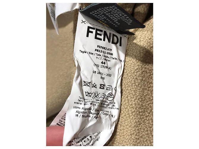 FENDI Kleider T.International L Baumwolle Beige - Ansicht 6