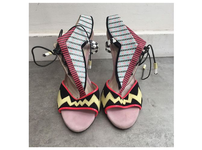 SOPHIA WEBSTER Sandali T.EU 38 Pelle Multicolore - vista 2