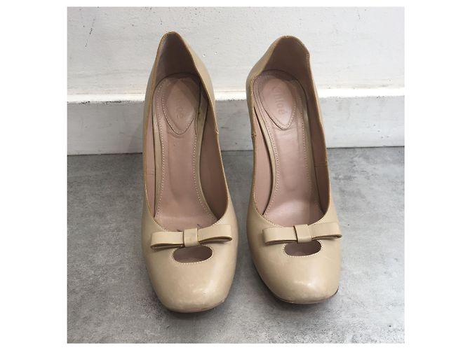 Chloé CHLOE Absätze T.EU 38.5 Leder Beige - Ansicht 2