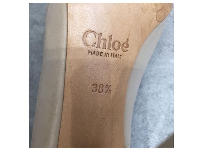Chloé CHLOE Absätze T.EU 38.5 Leder Beige - Ansicht 5