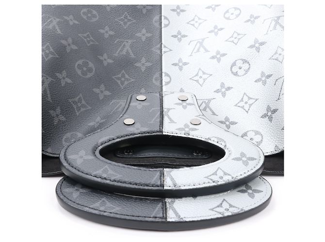 Louis Vuitton Monogram Eclipse Split Handtasche M43816 Schwarz - Ansicht 12