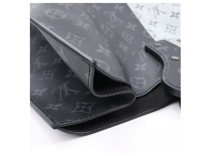 Louis Vuitton Monogram Eclipse Split Handtasche M43816 Schwarz - Ansicht 14