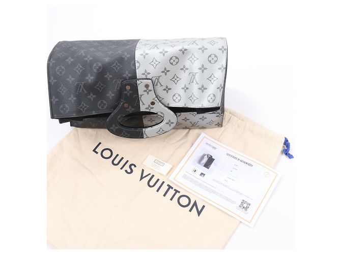 Louis Vuitton Monogram Eclipse Split Handtasche M43816 Schwarz - Ansicht 16