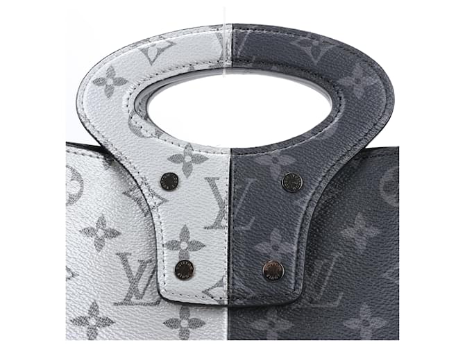 Louis Vuitton Monogram Eclipse Split Handtasche M43816 Schwarz - Ansicht 7