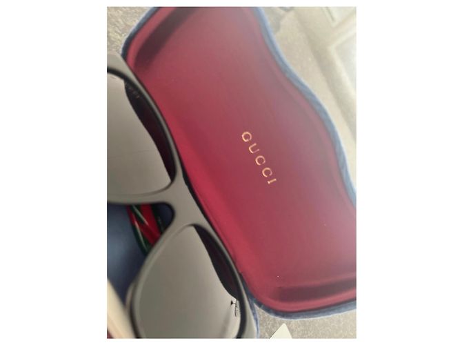 Marmont Occhiali da sole Gucci neri in pelle di capra Nero - vista 3