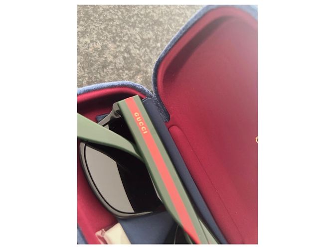 Marmont Occhiali da sole Gucci neri in pelle di capra Nero - vista 4
