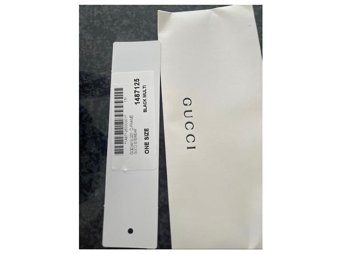 Marmont Occhiali da sole Gucci neri in pelle di capra Nero - vista 9