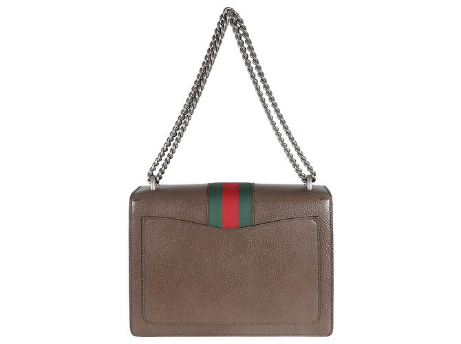 Gucci Marrone Pelle Testurizzata di Vitello Web Medio Dionysus - vista 5