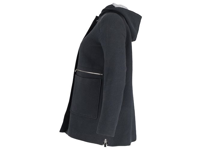 Giacca con cappuccio a zip Maje in cotone navy Blu Blu navy - vista 2