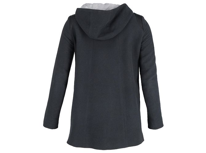 Giacca con cappuccio a zip Maje in cotone navy Blu Blu navy - vista 3