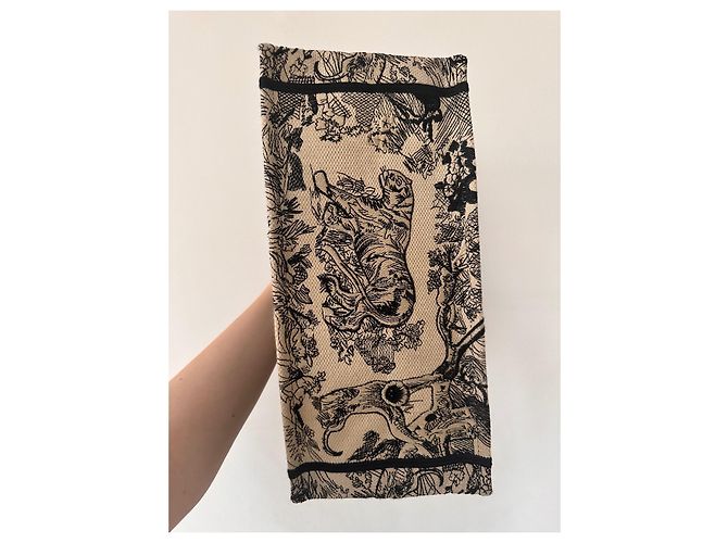 Borsa Tote Christian Dior Nera in Cotone Nero - vista 10