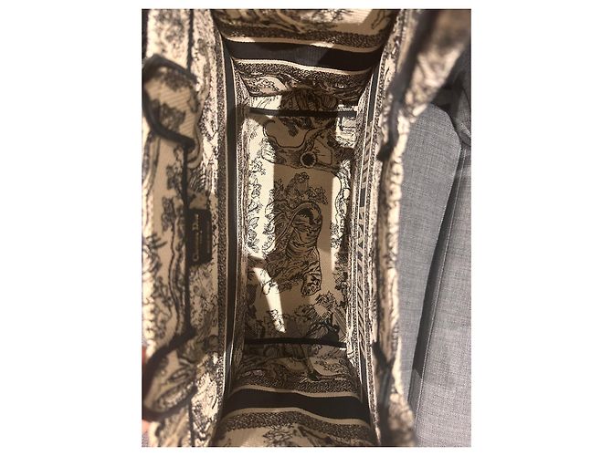 Borsa Tote Christian Dior Nera in Cotone Nero - vista 6