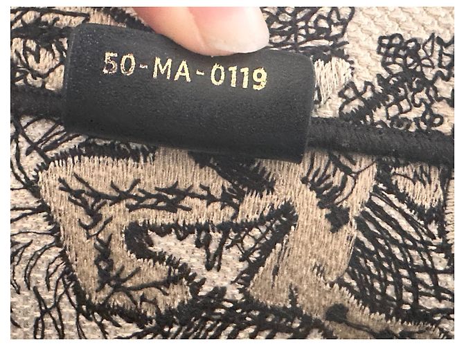 Borsa Tote Christian Dior Nera in Cotone Nero - vista 8