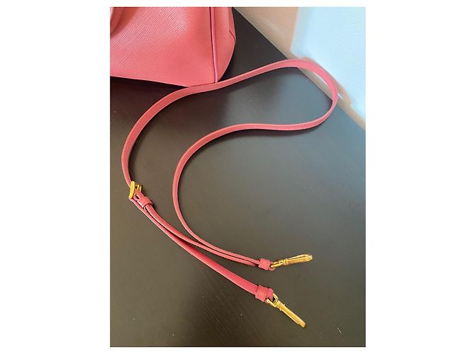 Borsa a mano Prada Galleria in pelle saffiano rosa - vista 11