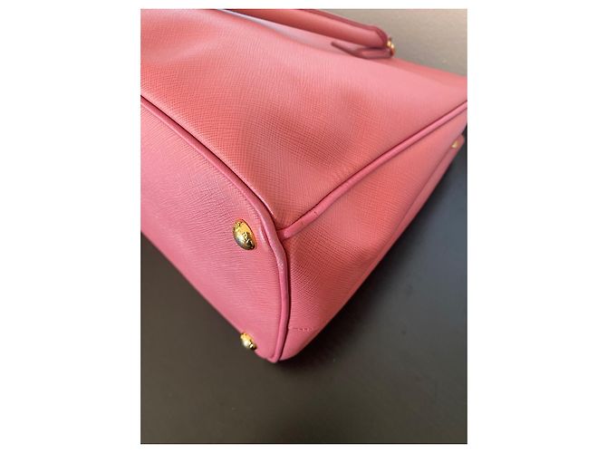 Borsa a mano Prada Galleria in pelle saffiano rosa - vista 15