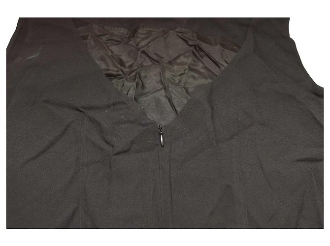 Autre Marque Benetton Schwarzes ärmelloses Mini-Kleid Größe L - Ansicht 5
