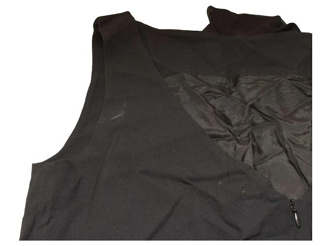 Autre Marque Benetton Schwarzes ärmelloses Mini-Kleid Größe L - Ansicht 6