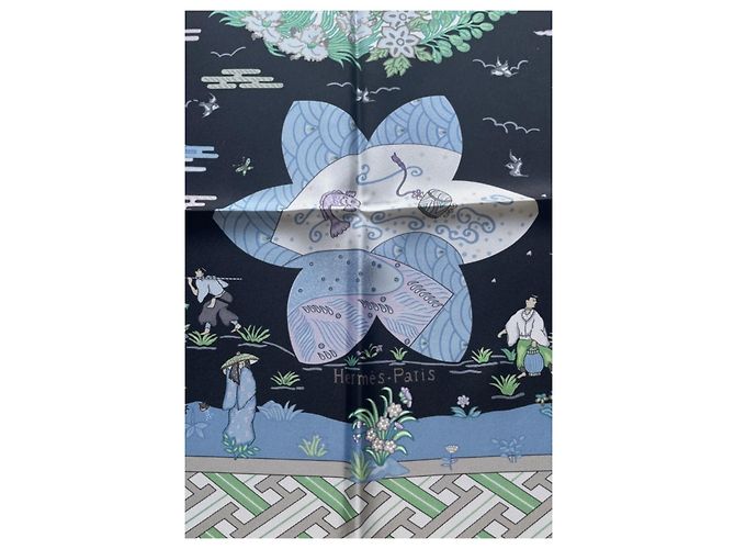 Hermès La Balada de Heian edición limitada Negro Verde claro - vista 10