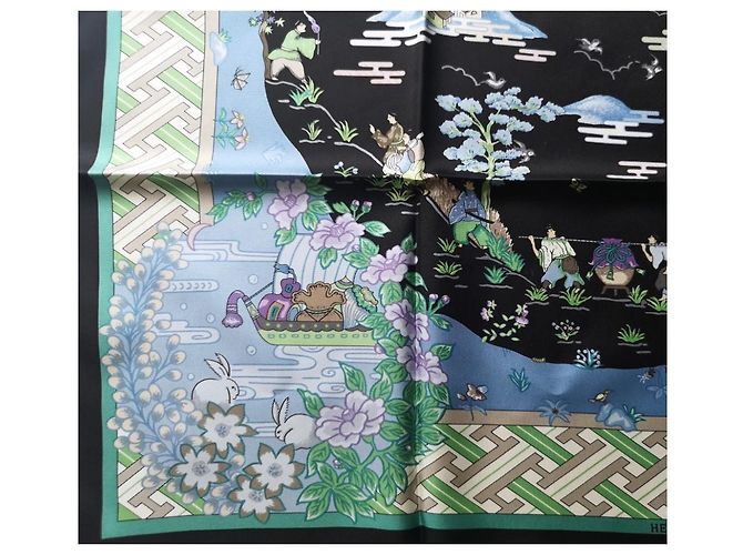 Hermès La Balada de Heian edición limitada Negro Verde claro - vista 5