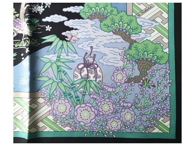 Hermès La Balada de Heian edición limitada Negro Verde claro - vista 6