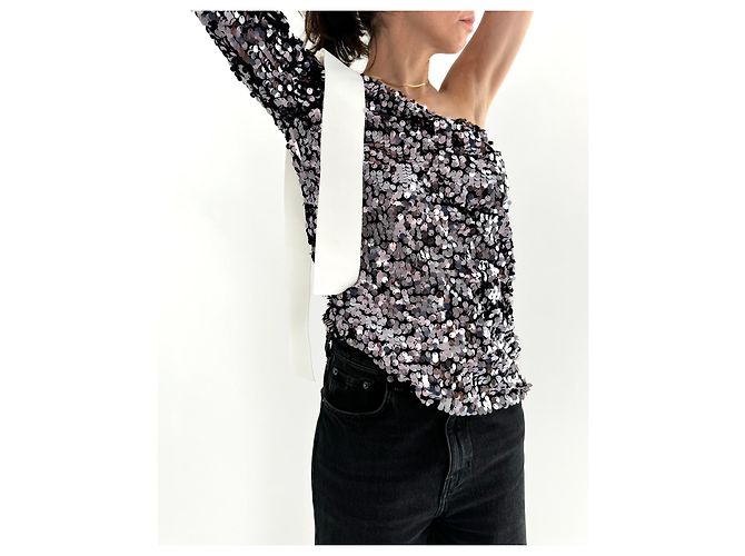 MSGM Silver Sequins Top - view 4