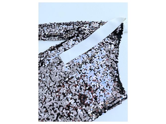 MSGM Silver Sequins Top - view 6