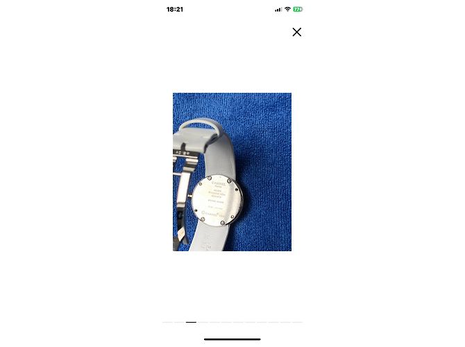 La Ronde Montre Chanel Ronde Acier et Cuir Vernis Blanc - vue 6
